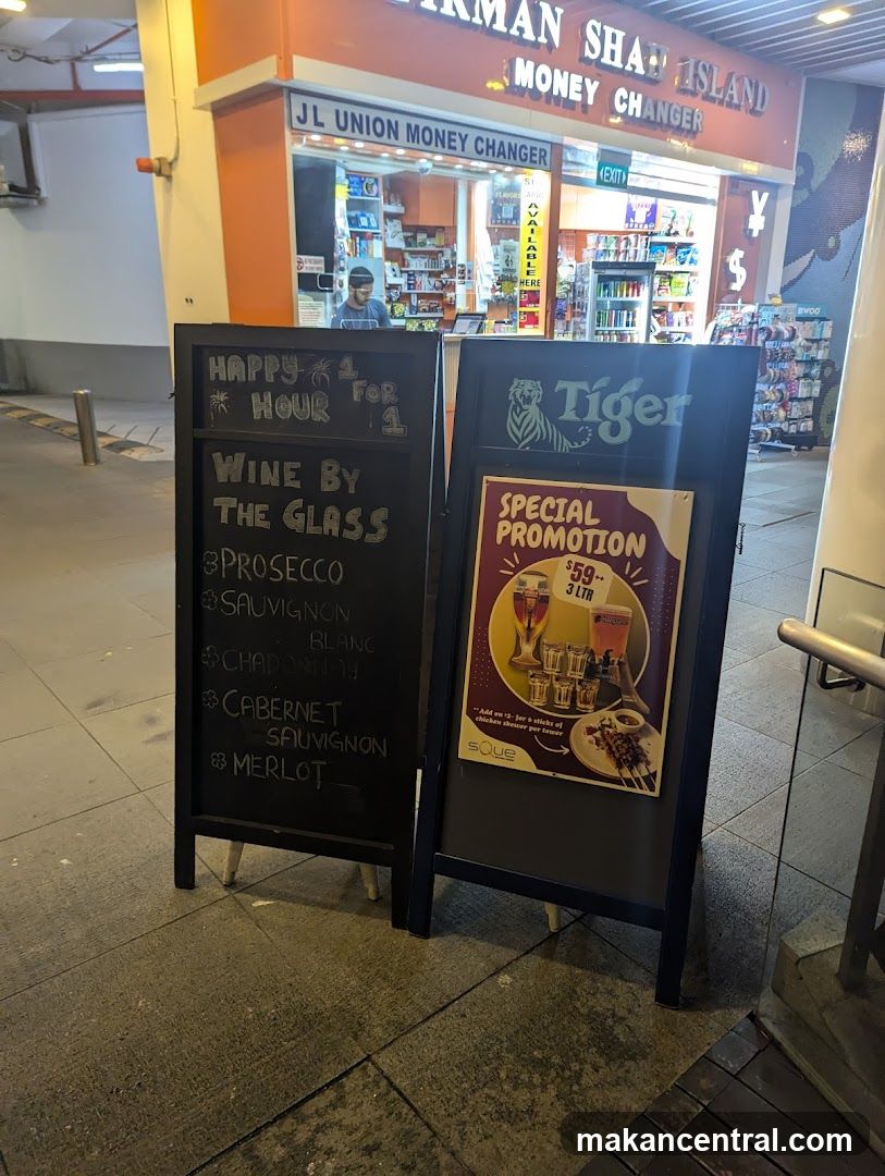 Outdoor Promotional Boards Near Shop Entrance