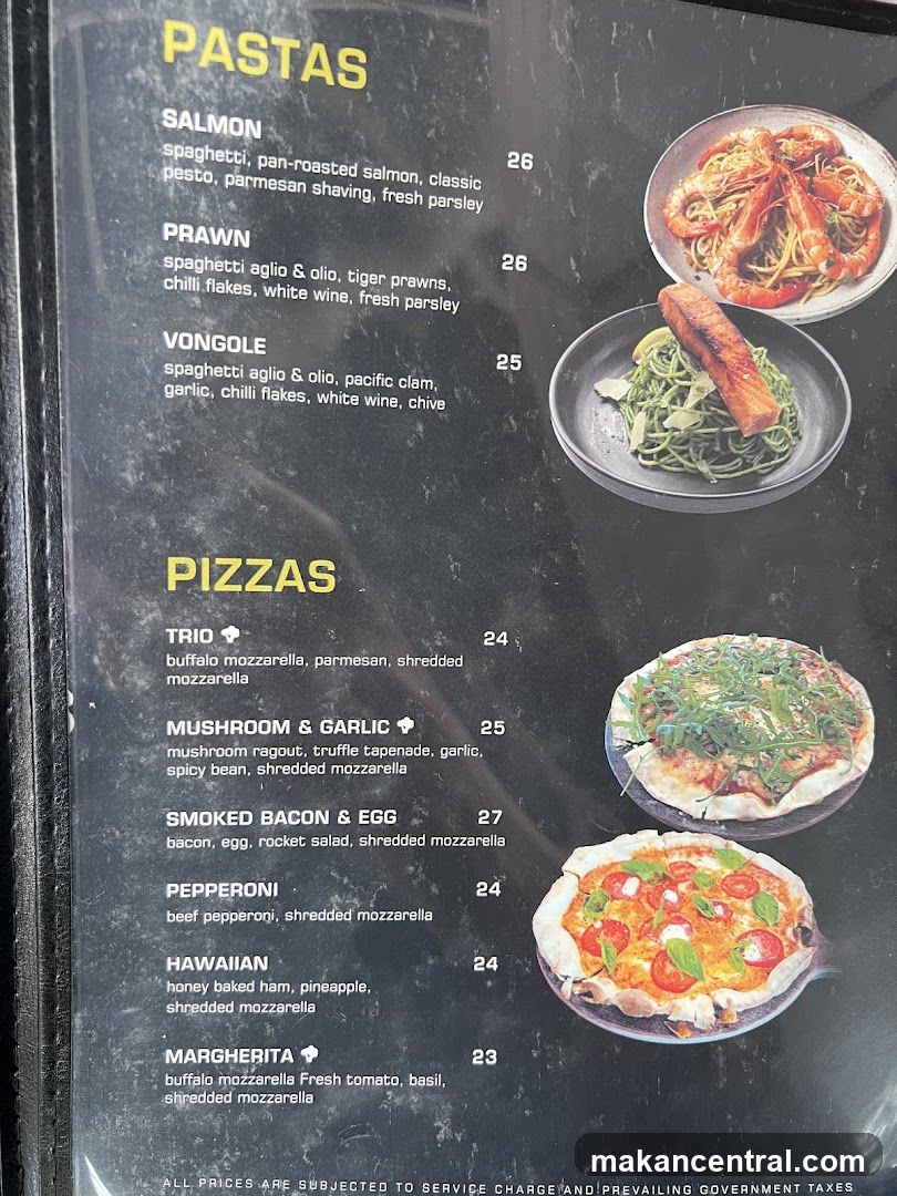 Pasta and Pizza Menu
