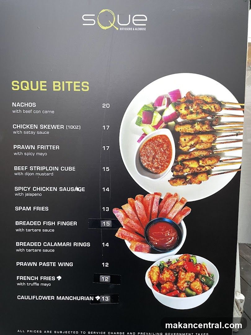 SQUE BITES Menu