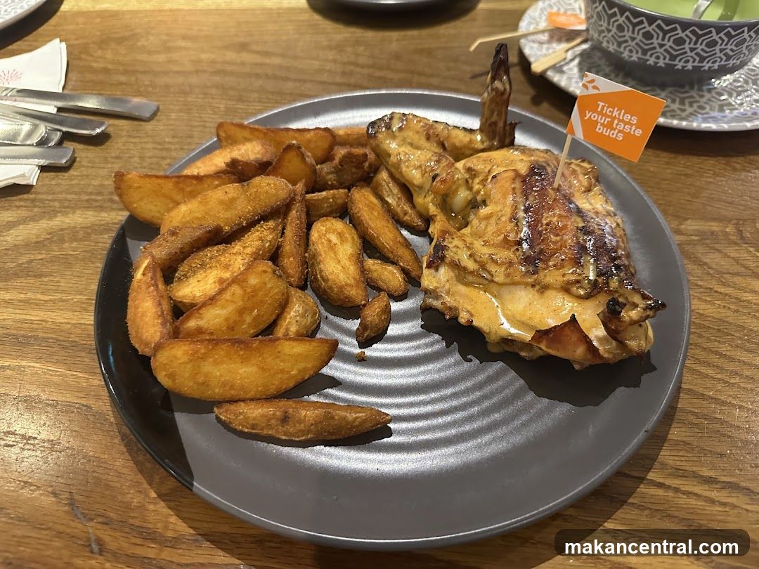 Food Plate on Wooden Table