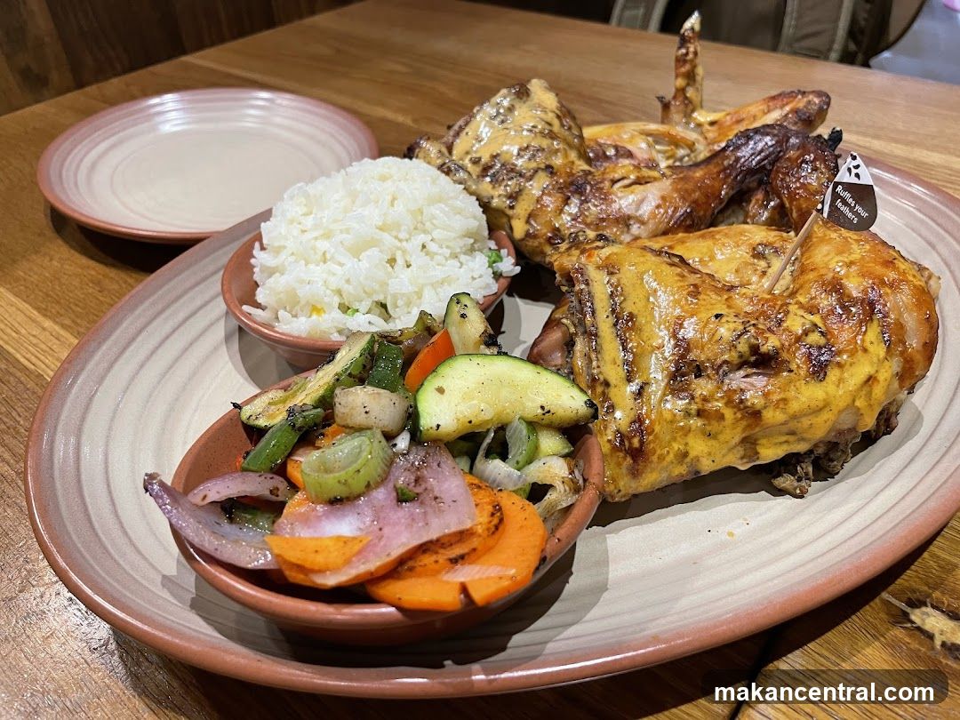 Food Plate on Wooden Table