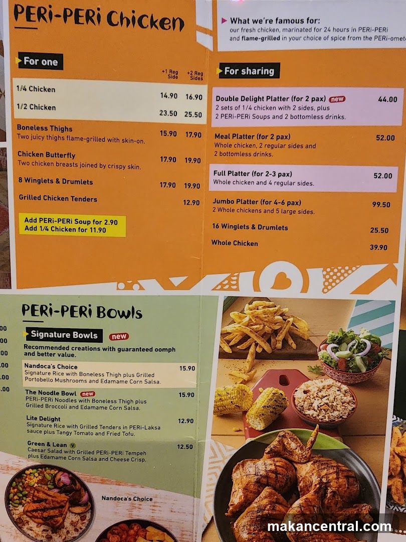 Peri-Peri Chicken Menu