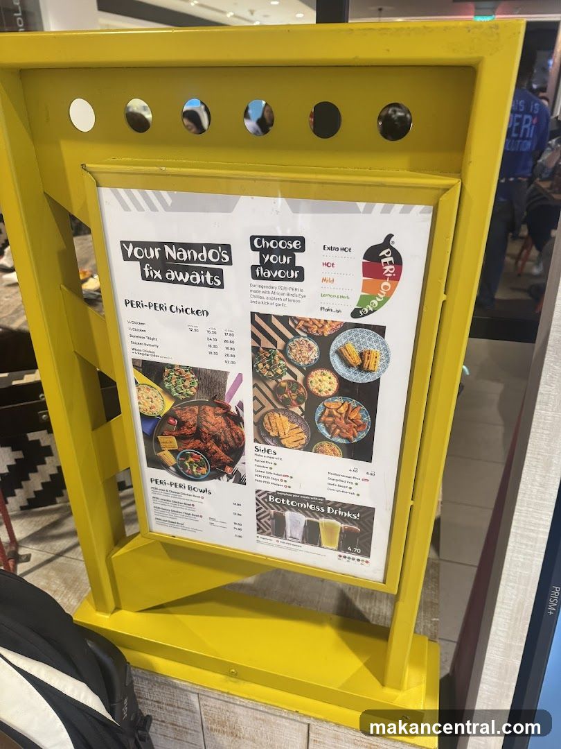 Nando's Menu Board
