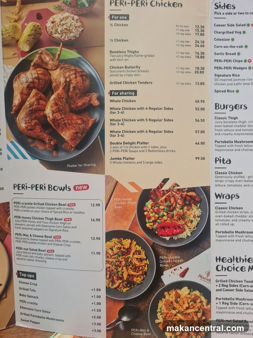 Peri-Peri Chicken Menu