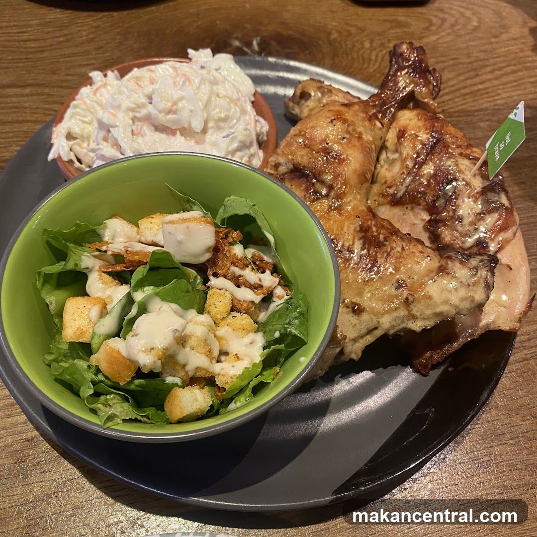 Food Plate on Wooden Table
