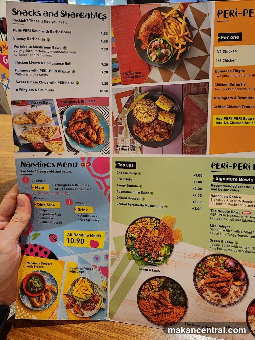 Peri-Peri and Nandinos Menu