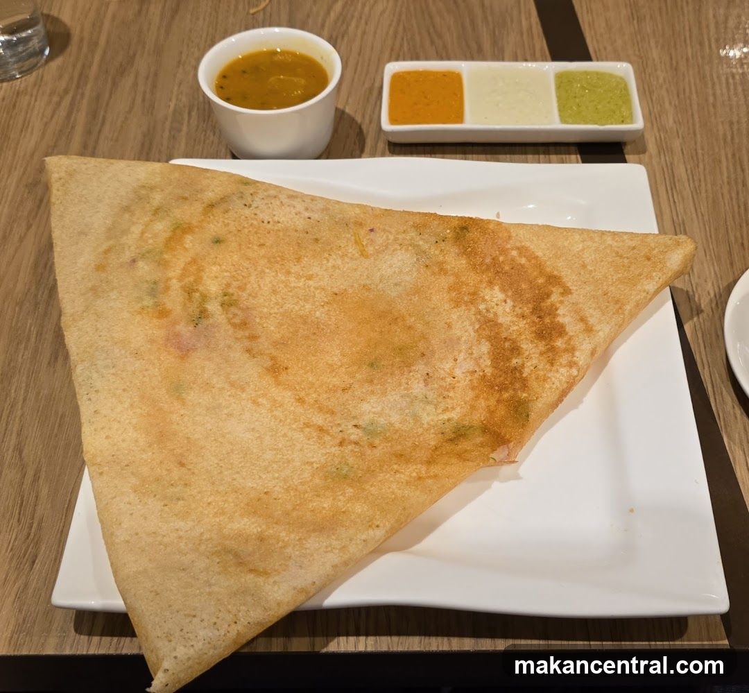 Dosa with accompaniments
