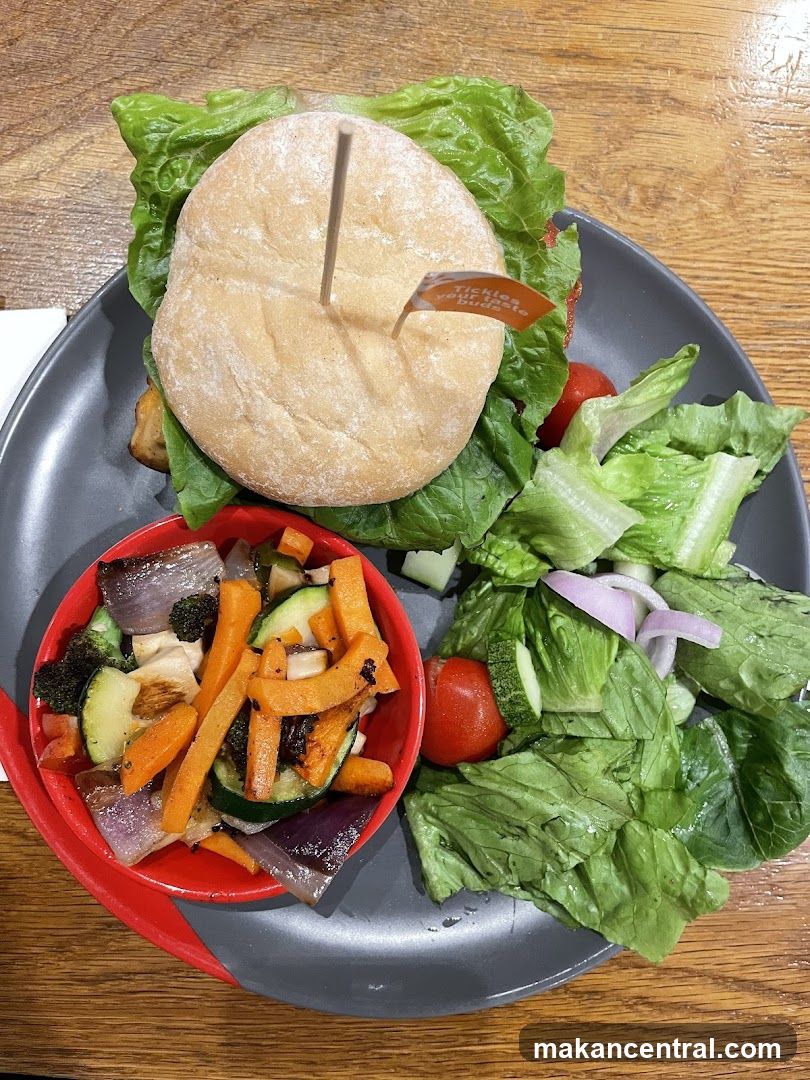 Food Plate on Wooden Table