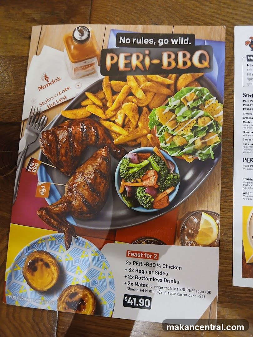 Nando's Peri- BBQ Menu Flyer