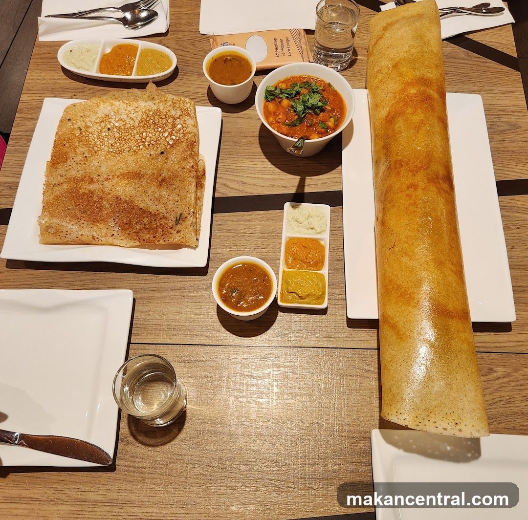 Indian meal served at restaurant