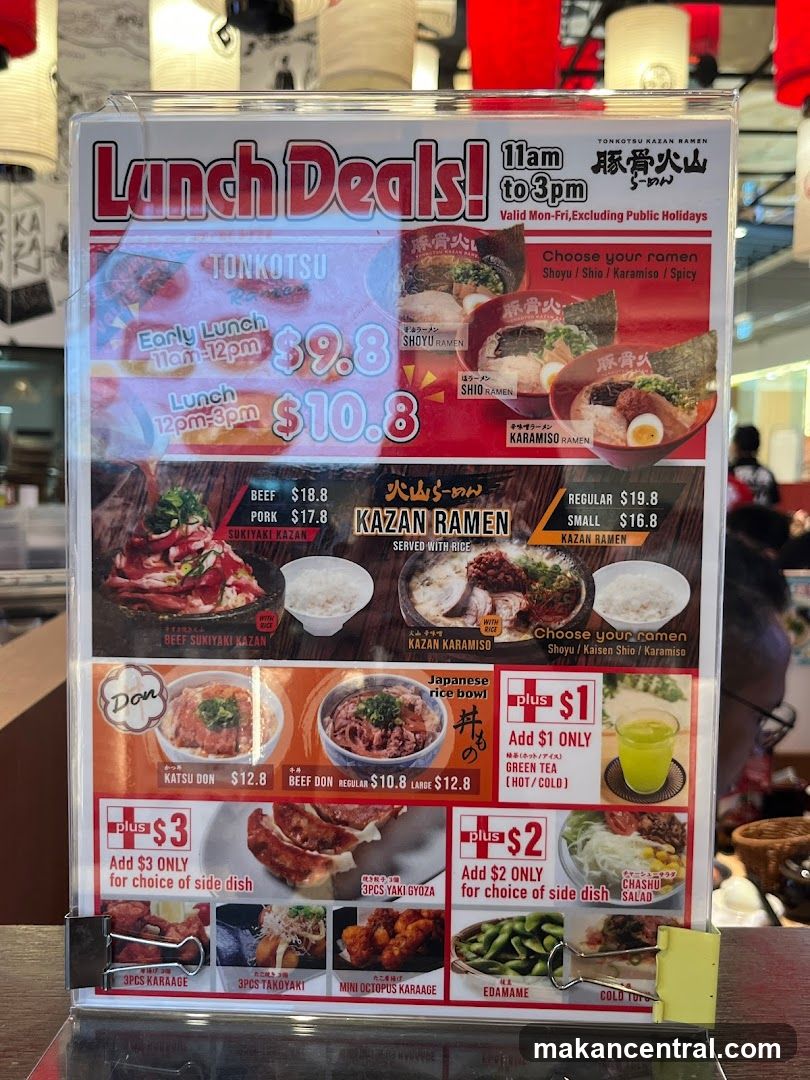Lunch Deals at Tonkotsu Kazan Ramen