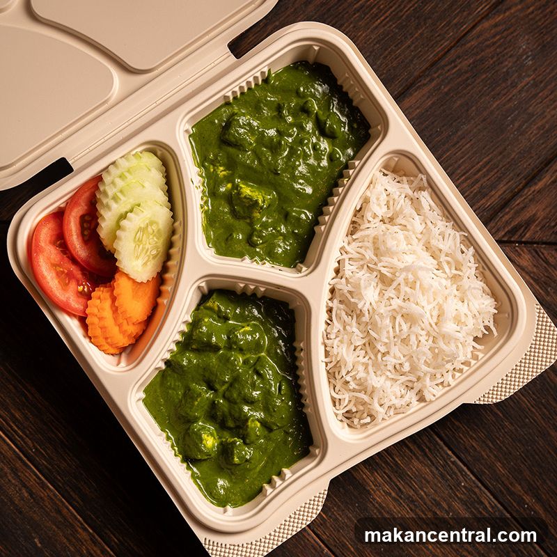 Meal in takeout container