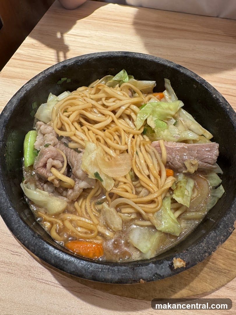 Noodle Dish in Stone Bowl