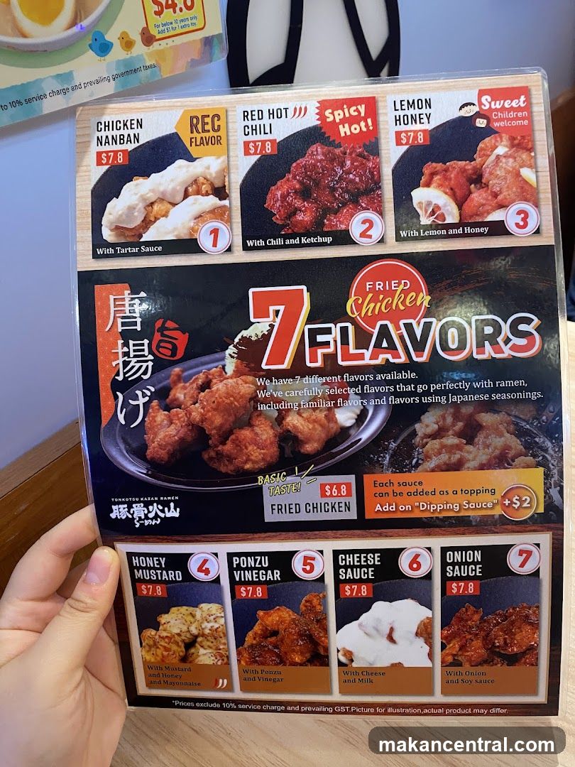 Fried Chicken Menu