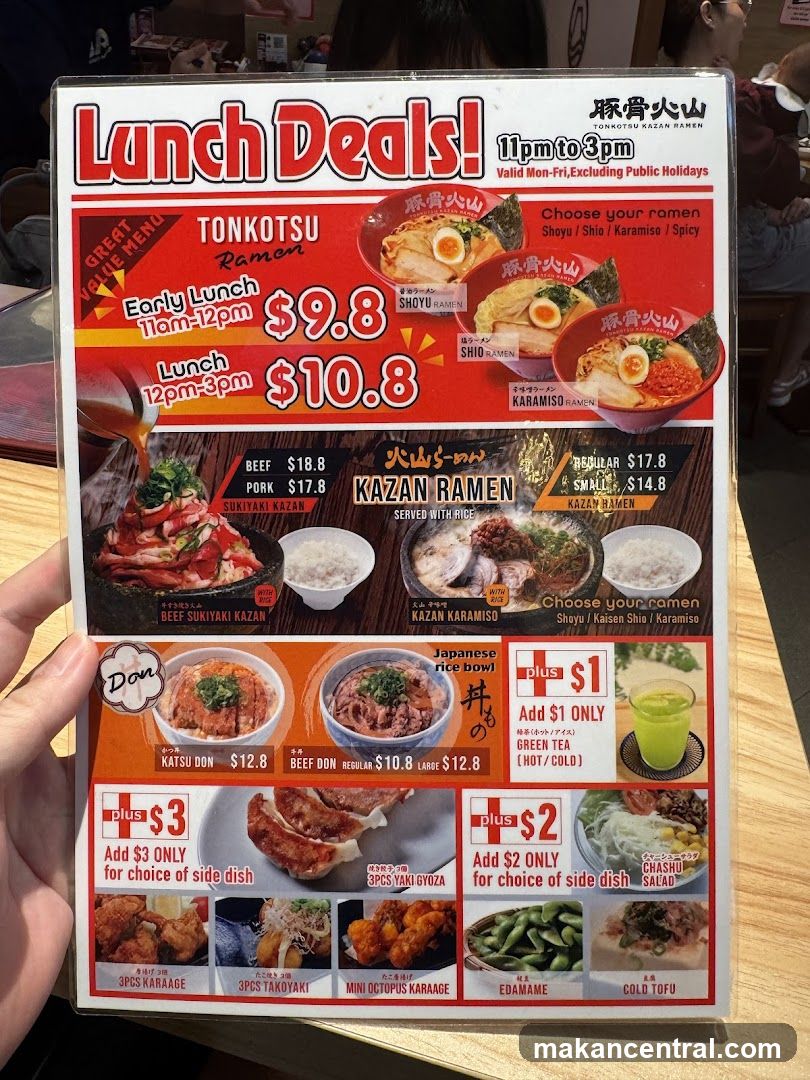 Lunch Deals at Tonkotsu Kazan Ramen