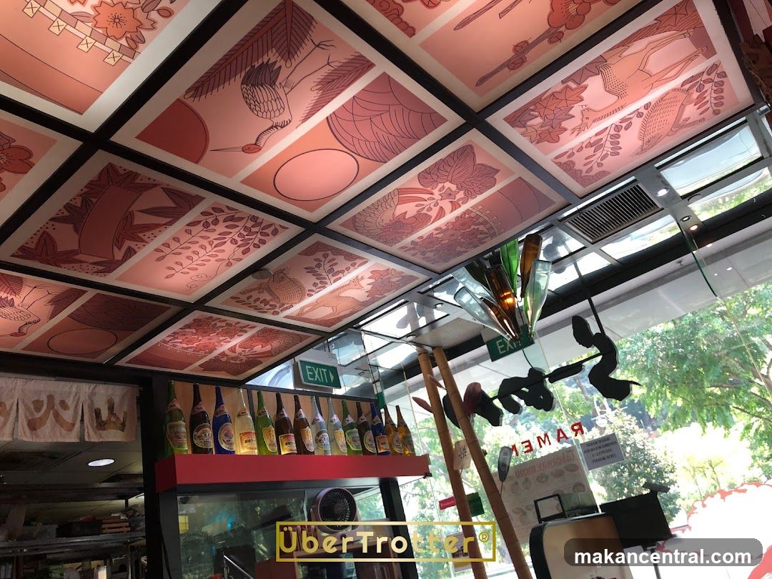 Interior ceiling design with hanging decor