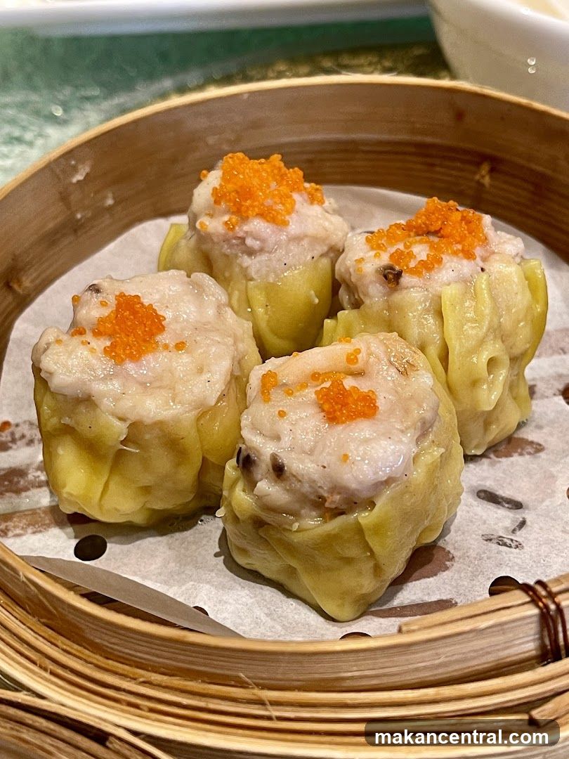 Steamed Dumplings in Bamboo Steamer