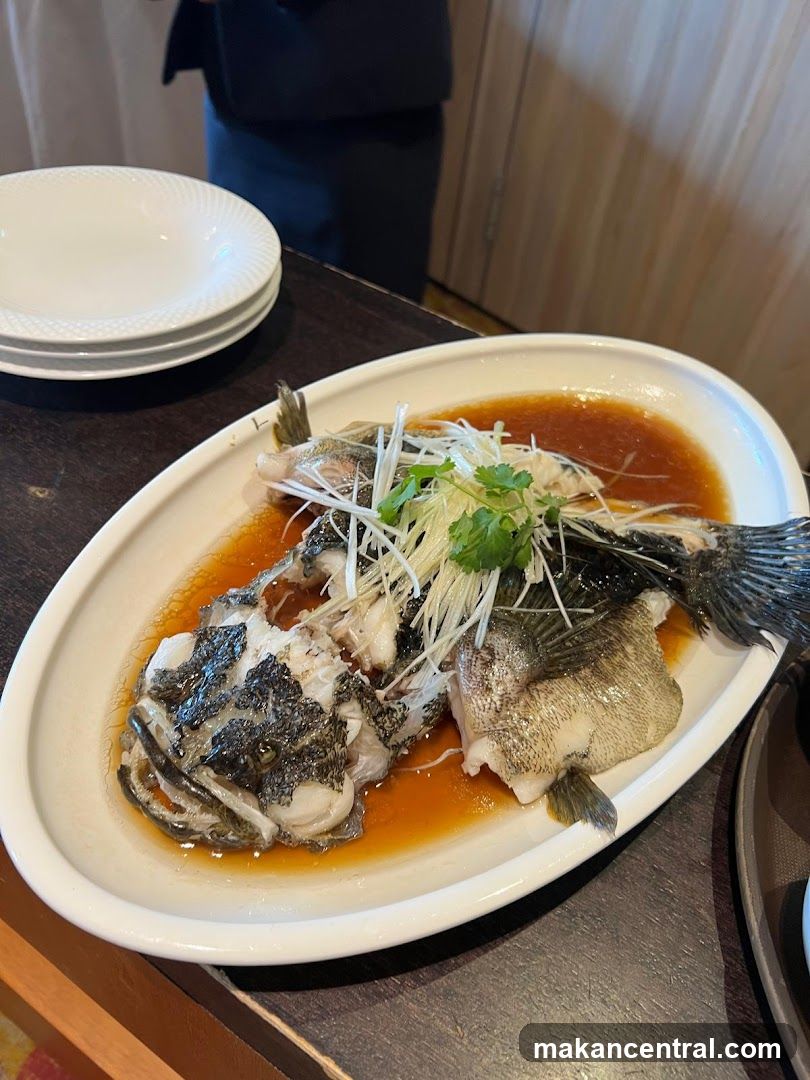 Dish served at dining table