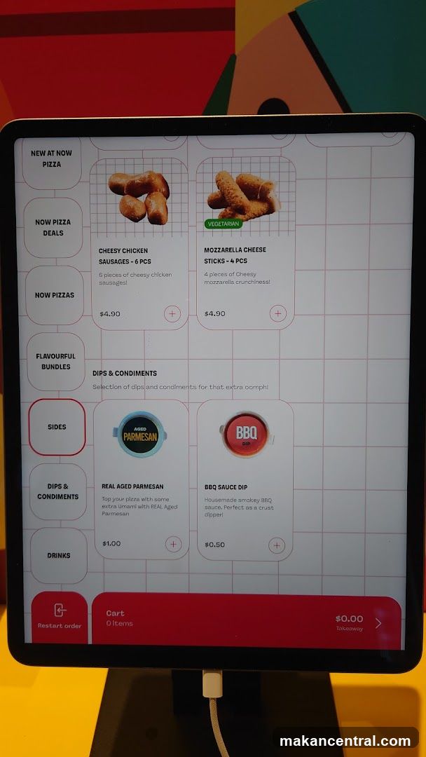 Digital Pizza Menu Display