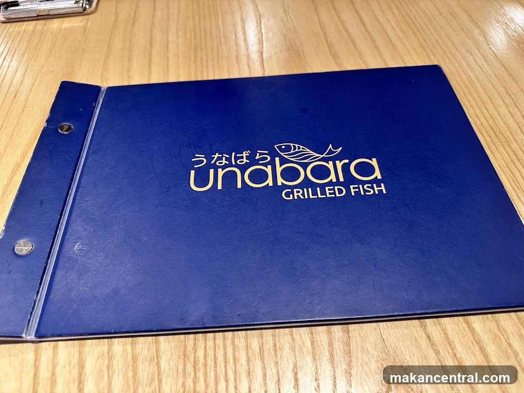 Unabara Grilled Fish Menu