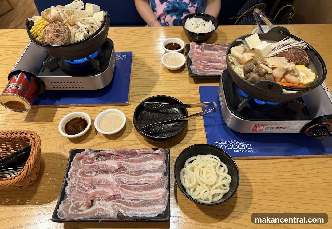 Hot pot dining setup