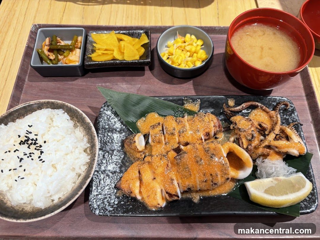 Japanese meal served on tray