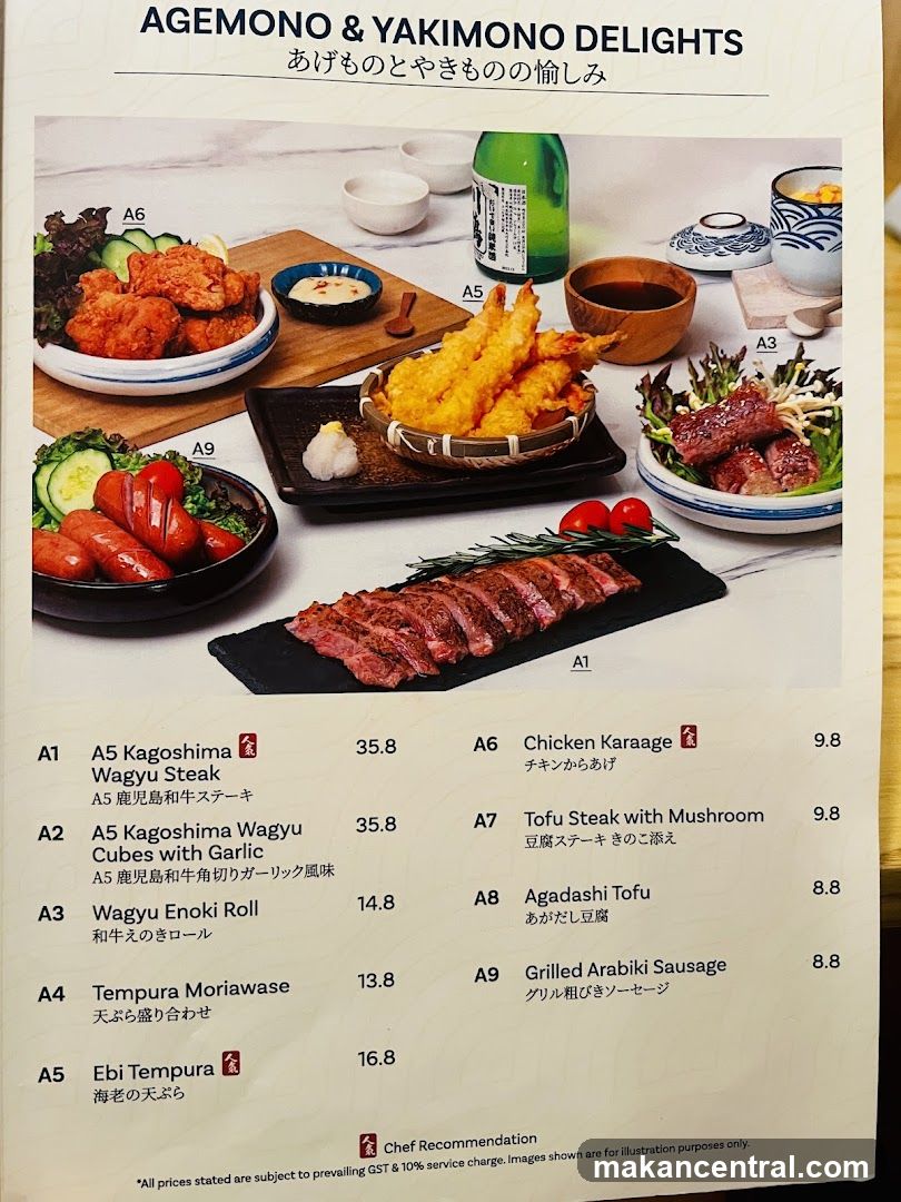 AGEMONO & YAKIMONO DELIGHTS Menu