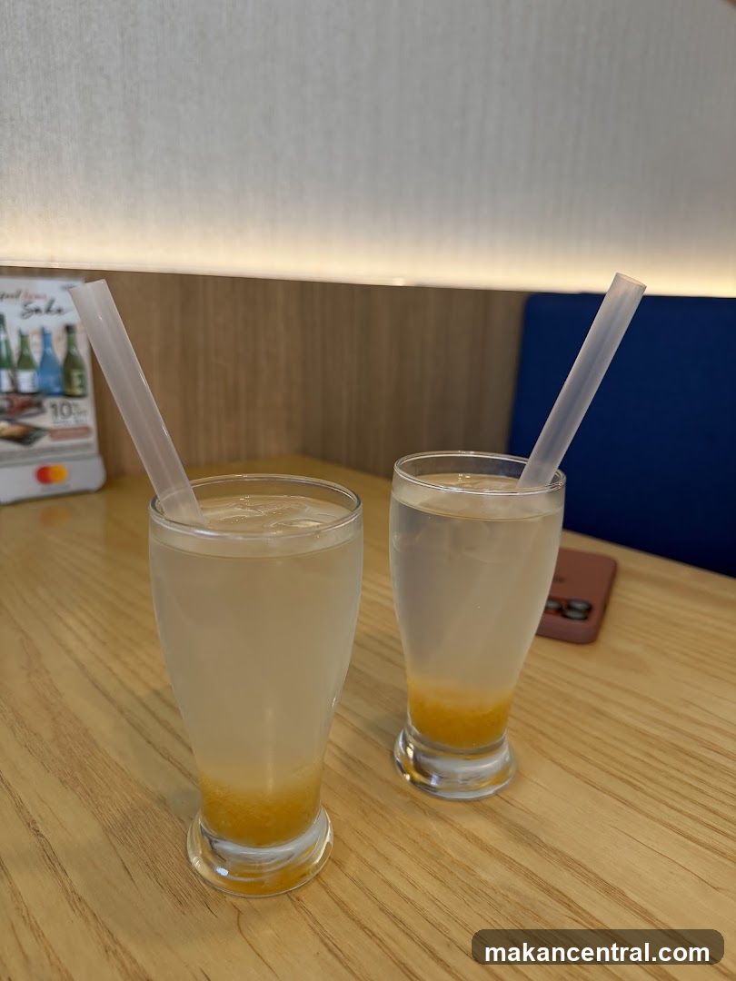 Two drinks on wooden table