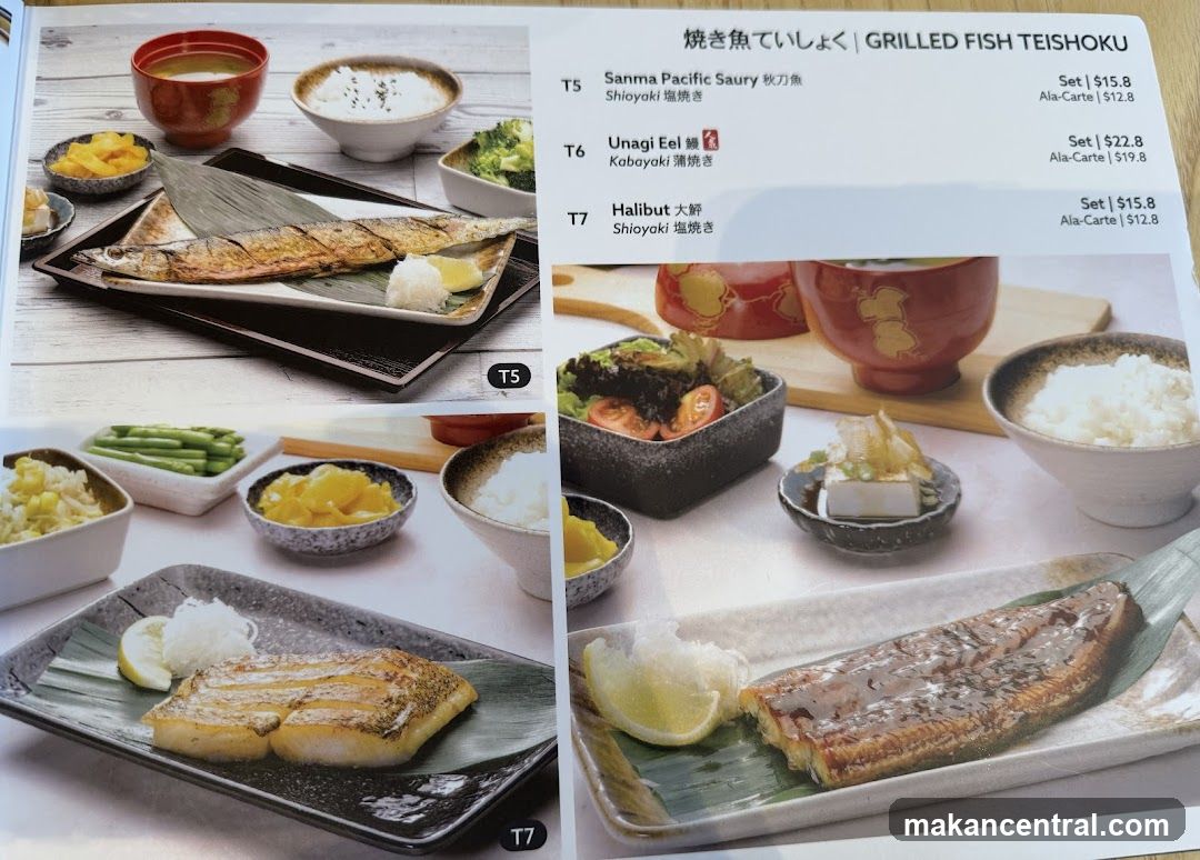Grilled Fish Teishoku Menu