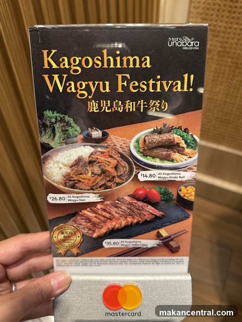 Kagoshima Wagyu Festival Menu Board