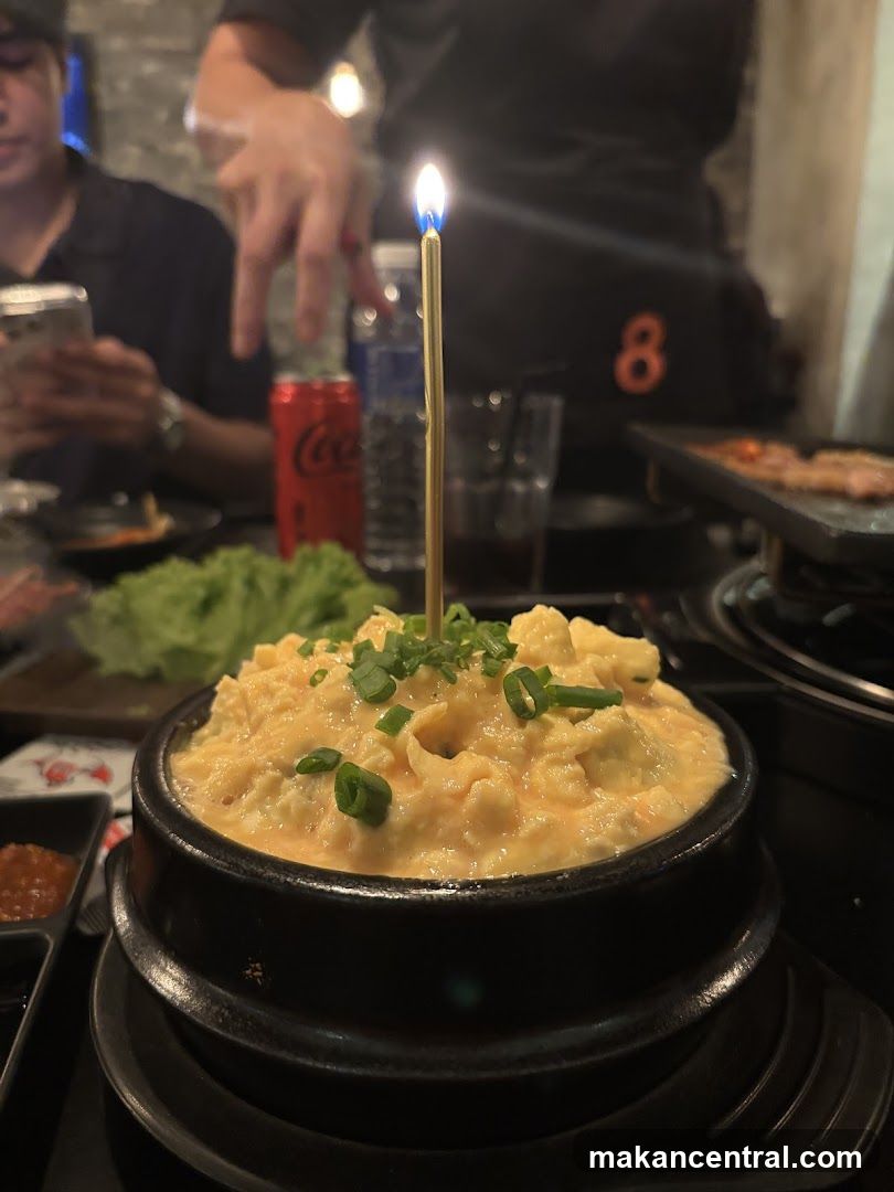 Dinner Scene with Birthday Candle