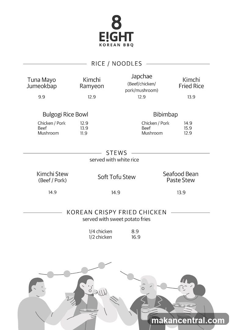 8 EIGHT KOREAN BBQ Menu