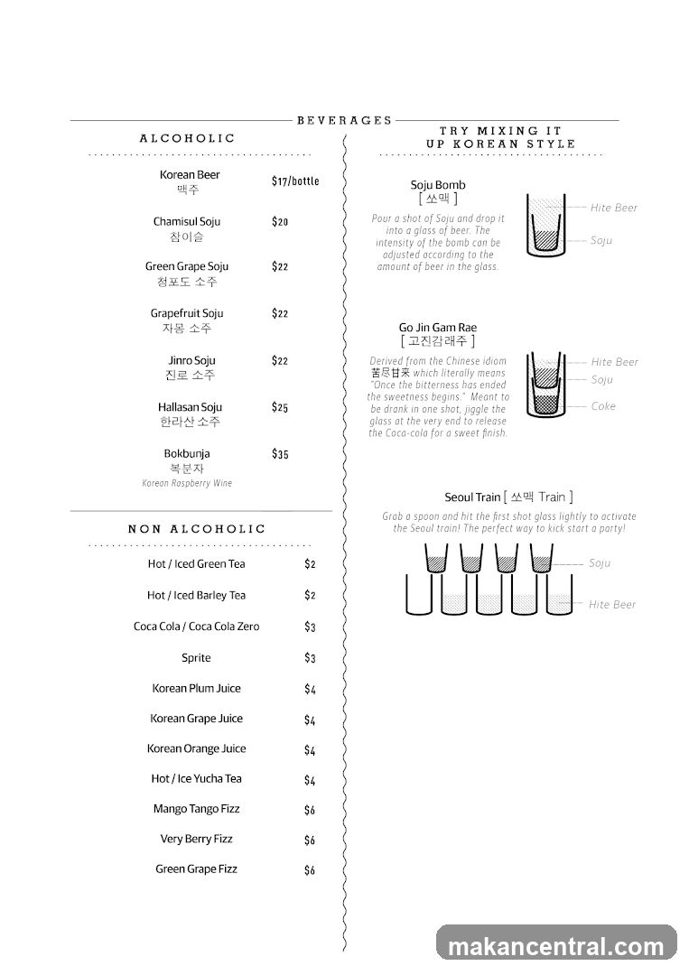 Beverages Menu
