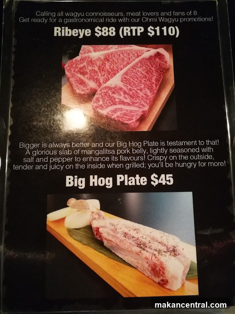 Ohmi Wagyu Promotions Menu