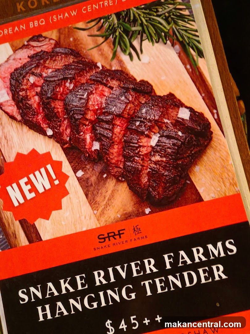 Snake River Farms Menu Ad