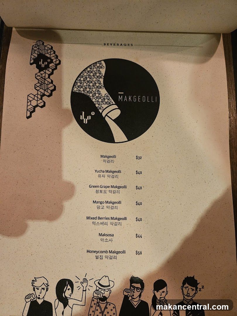Makgeolli Beverages Menu