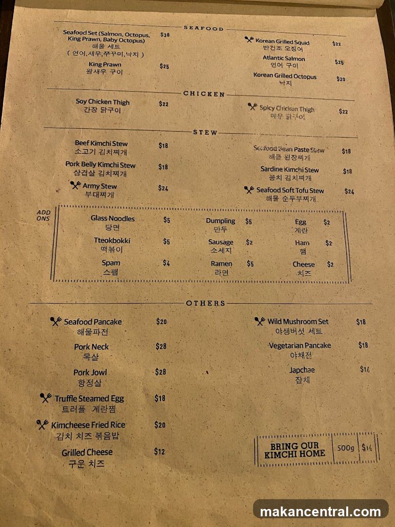 Restaurant Menu