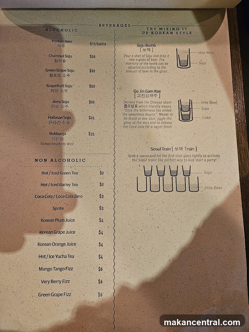 Beverages Menu