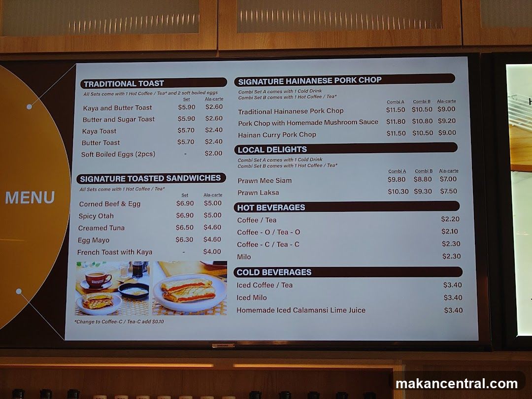 Restaurant Menu Board