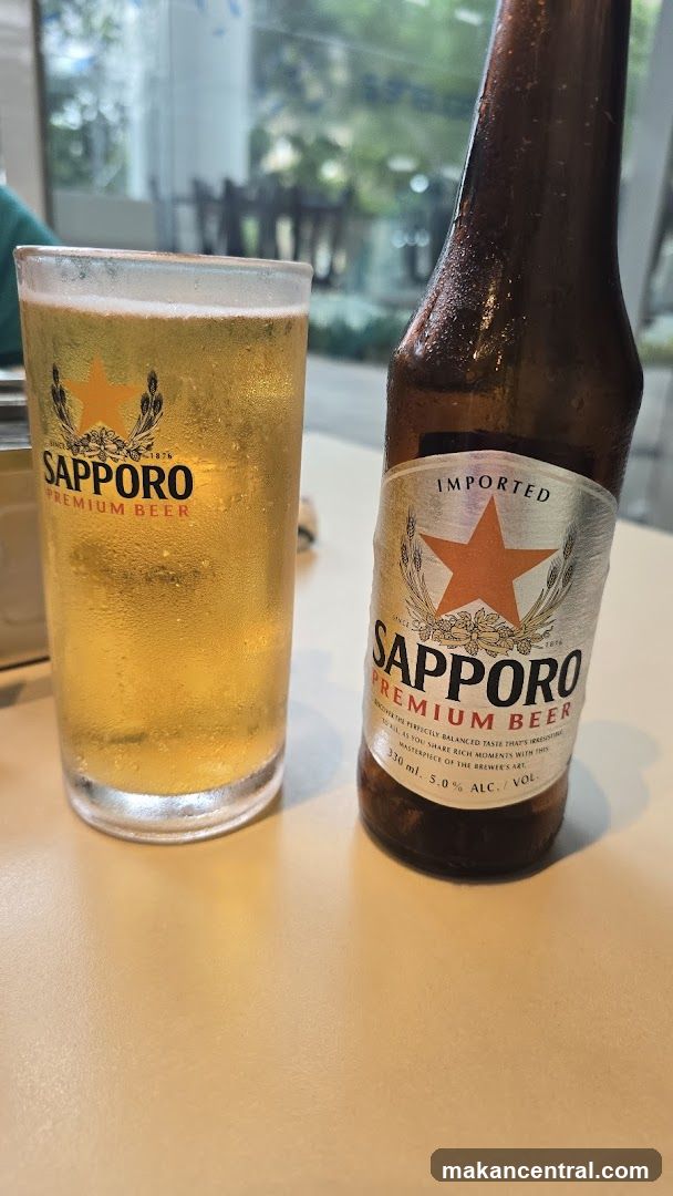 Sapporo Beer on Table