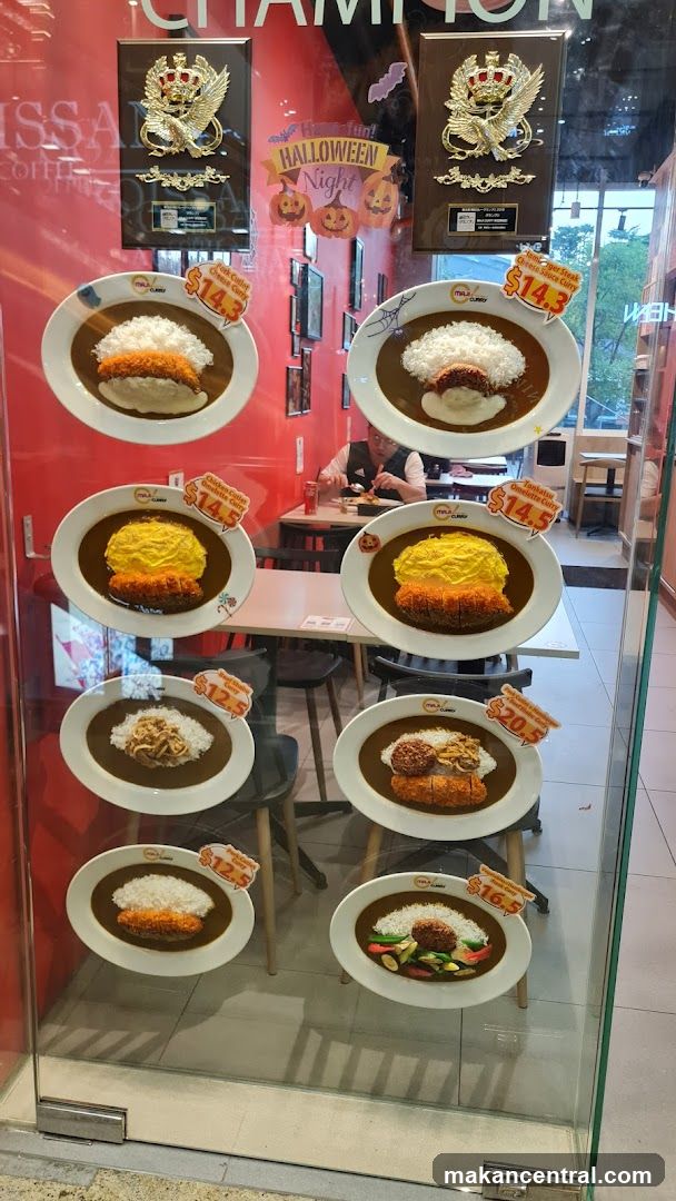 Restaurant storefront window display
