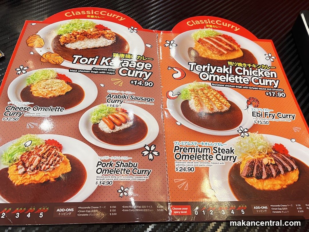 Classic Curry Menu