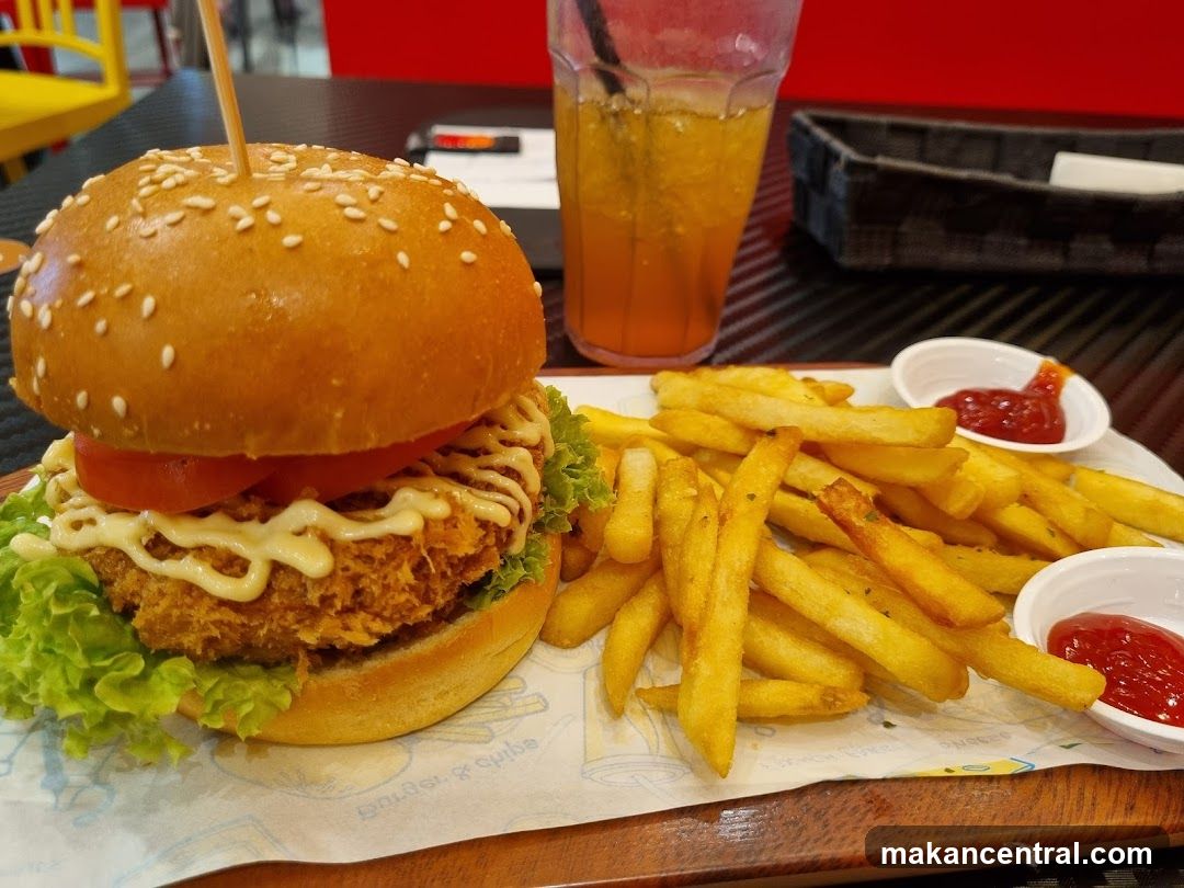 Burger and Fries Meal