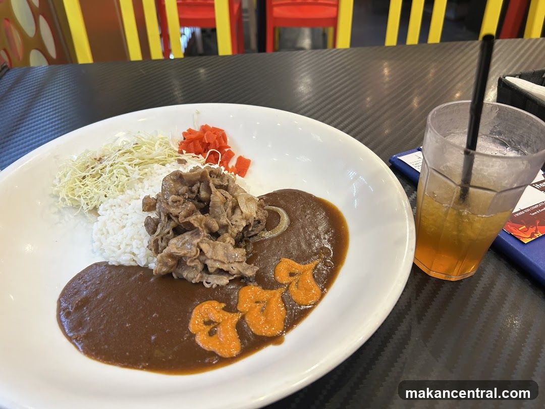 Cafe Interior with Curry Rice Plate