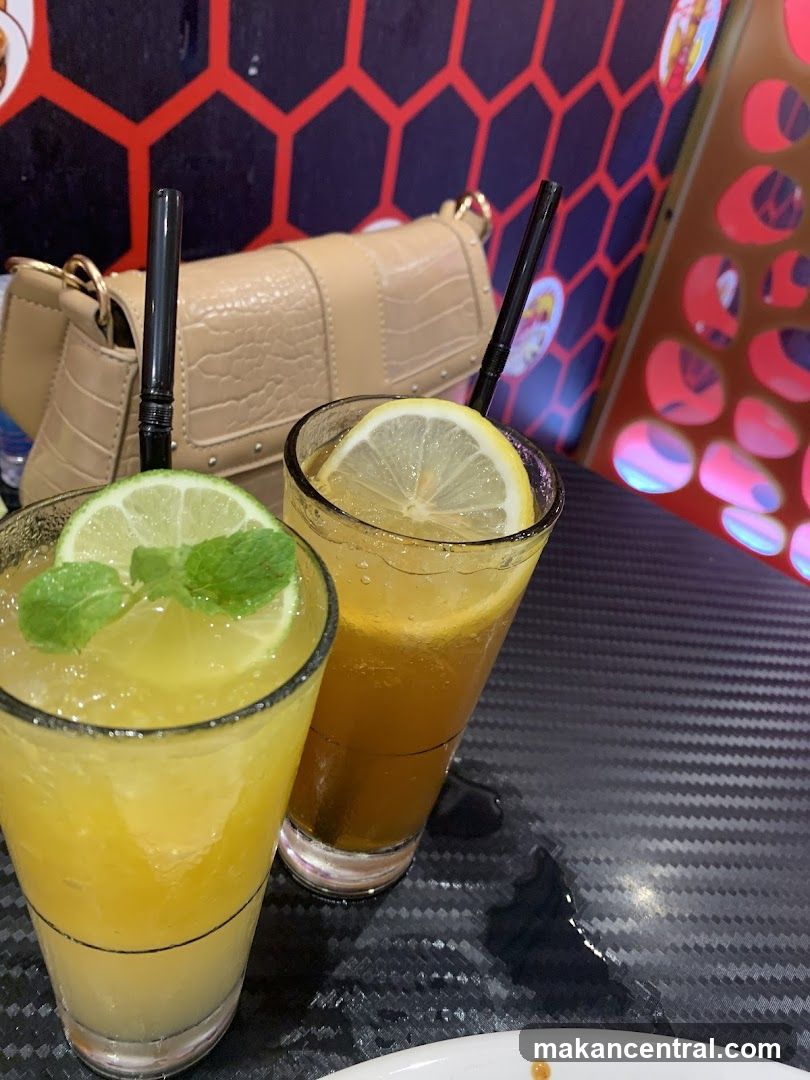 Two beverages on table