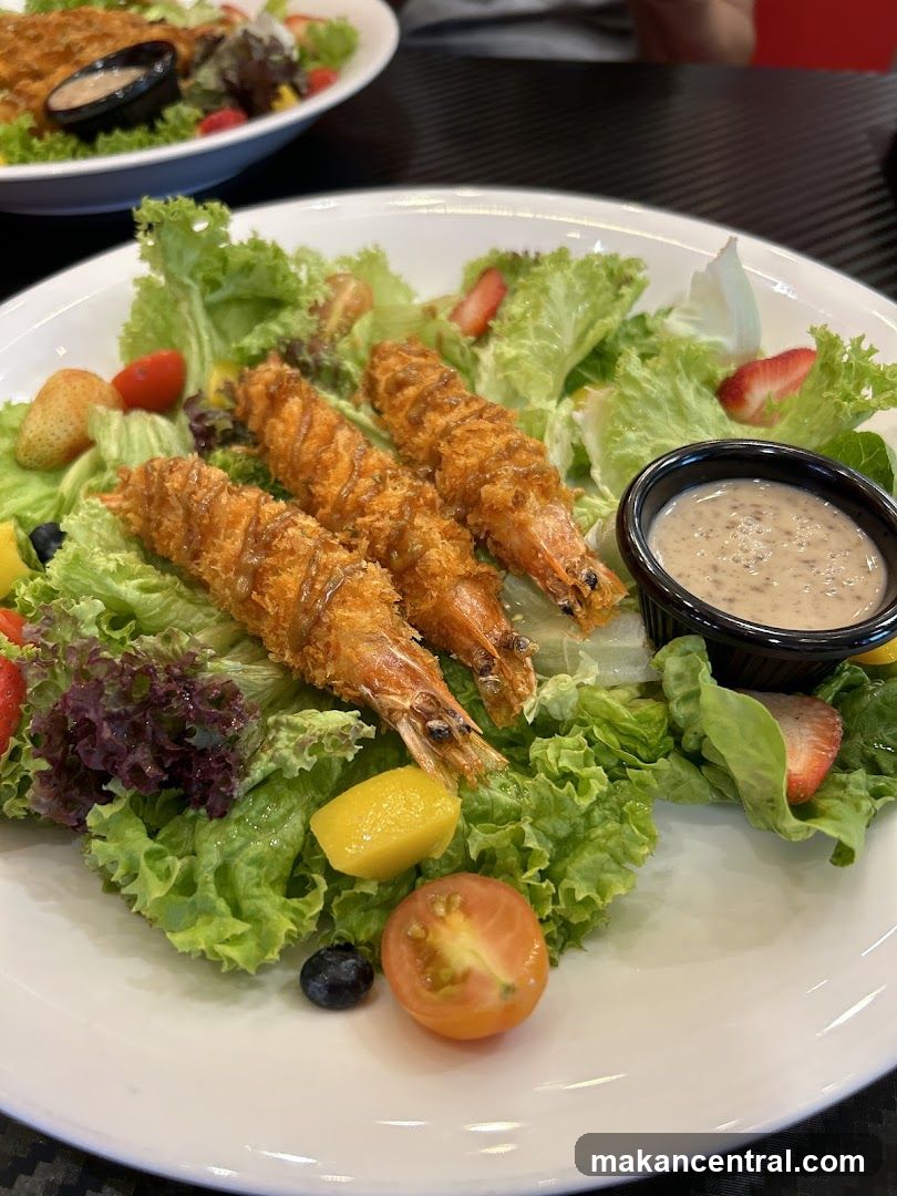 Salad with Fried Shrimp