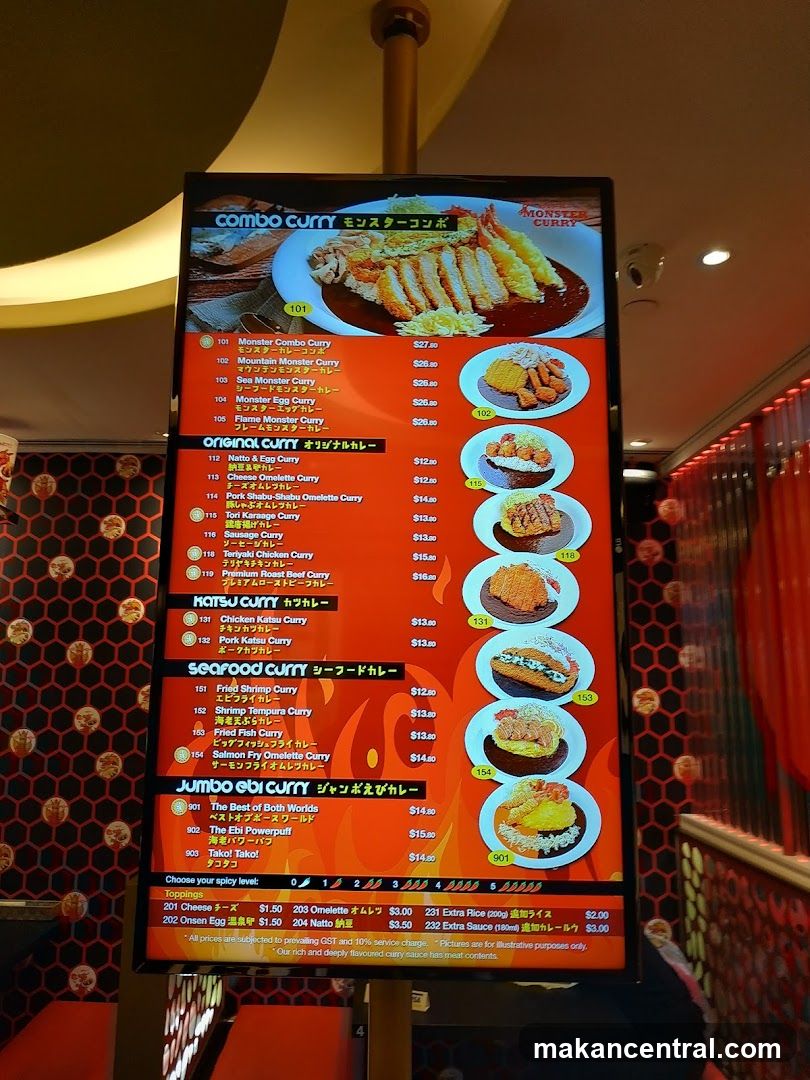 Monster Curry Menu Board