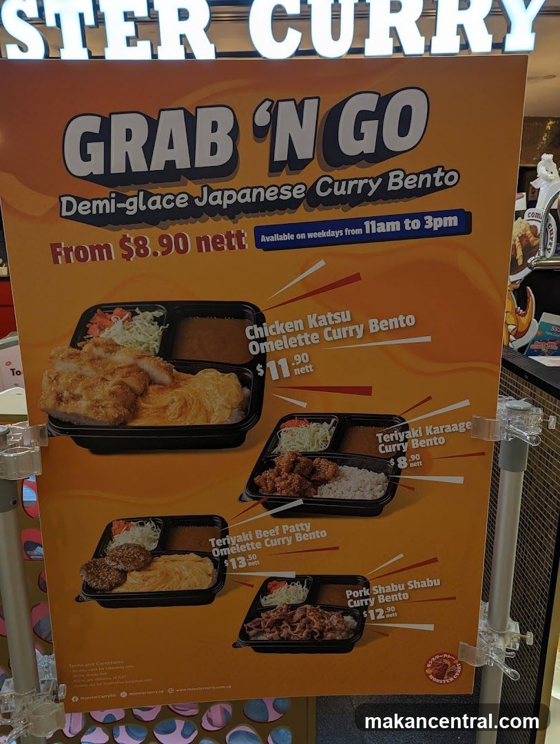 Grab 'N Go Bento Menu Board