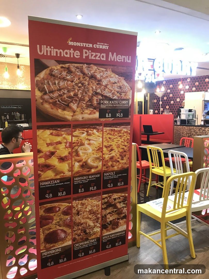 Monster Curry Ultimate Pizza Menu