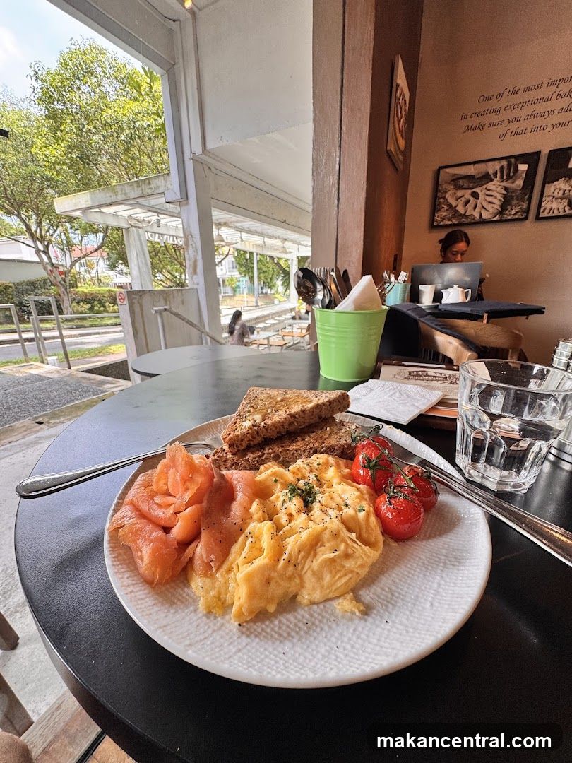 Breakfast at café